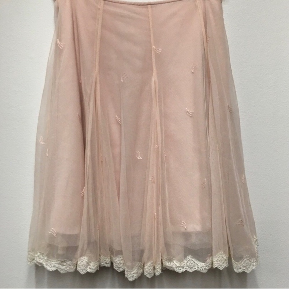 Mademoiselle Tulle Lace Embroidered Skirt 4 Pink Balletcore Romantic Feminine - Picture 7 of 13